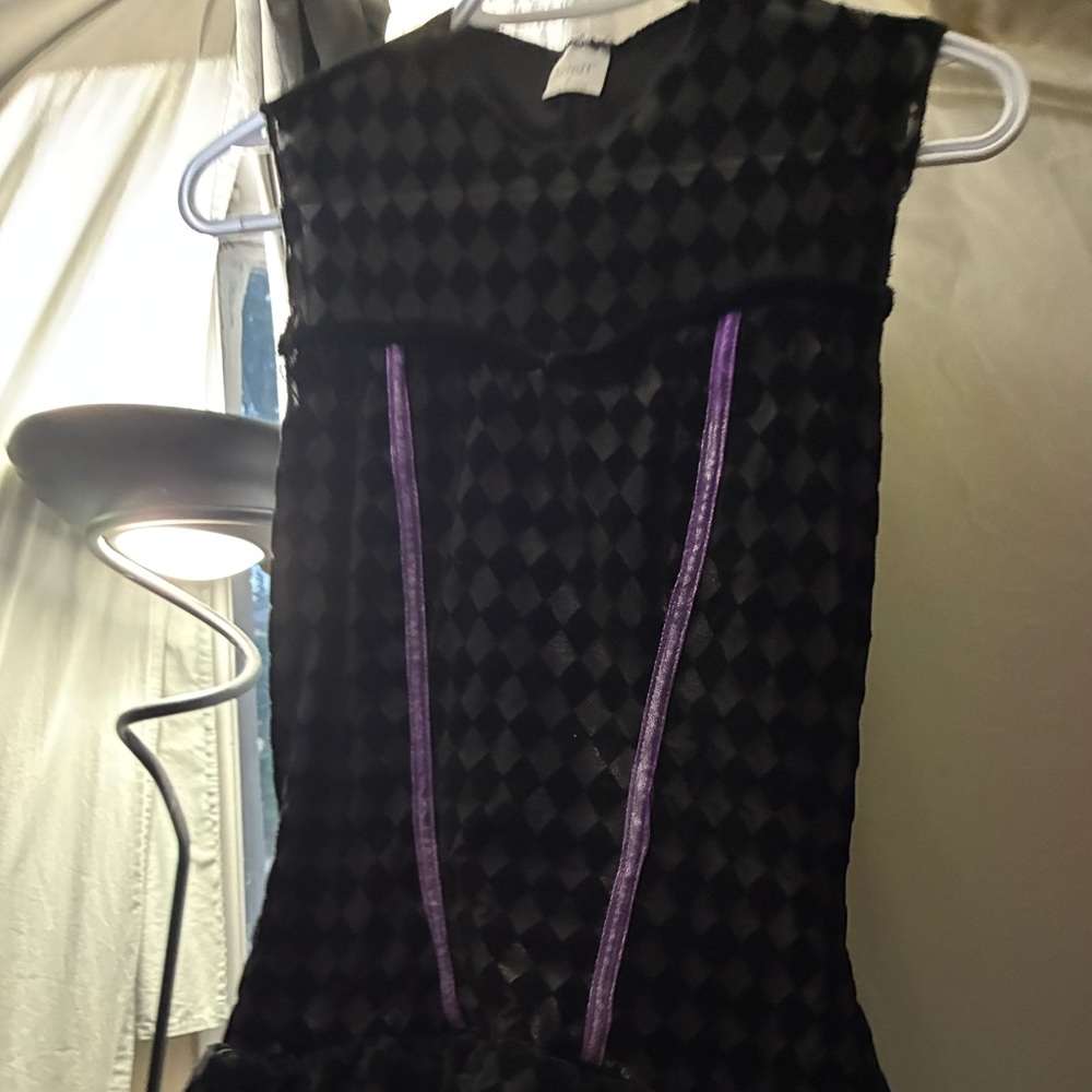 Black and Purple Sleeveless Dress for Halloween